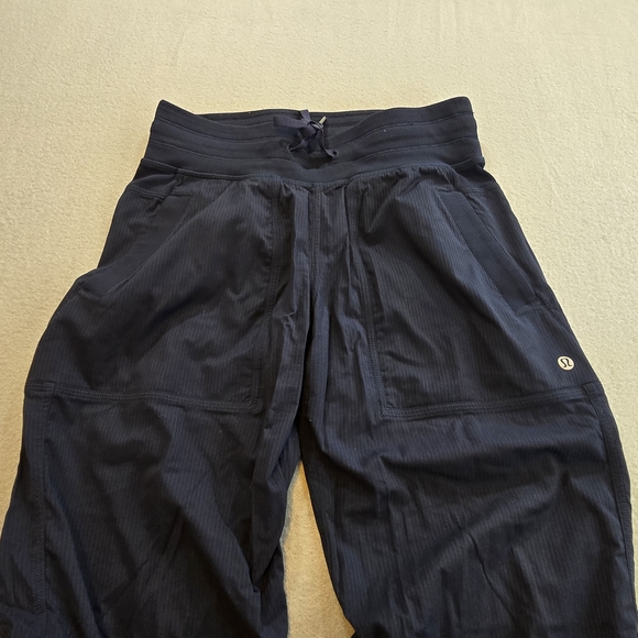 Lululemon Ribbed Wide Leg Lounge Yoga Pants Navy 4 - Picture 2 of 6